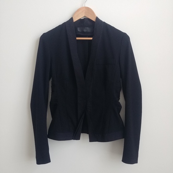 Donna Karan Jackets & Blazers - Donna Karan black lightweight wool stretch blazer jacket size 4